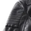 Jaqueta de motociclista masculina jaqueta de motocicleta PU couro casacos macho slim fit moker