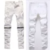 Fashion Mens Jeans designade rak Slim Fit Denim Jeans Trousers Casual Skinny Pants White Black Red4713288