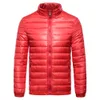 2018 Winter Mannen Ultralight Down Jacket 90% White Duck Down Jassen Dikke Warm Slim Parkas Hombre Mannelijke Portable Uitloper Kleding