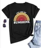 T-Shirt Frauen Kleidung Sommer Casual Shirts Brief Gedruckt Tops SIE SIND MEIN SONNENSCHEIN Tees Hot Kurzarm Runde Kragen Blusas vestidos B5783