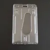 Vertical Hard Transparent Plastic Badge Holder Double Card ID Bussiness Office School Stationery 10x6cm Free Shipping SN2451