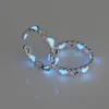 Nuevos anillos abiertos luminosos de corazón de amor para mujer, anillo de dedo de boda que brilla en la oscuridad, regalo de joyas de fiesta a la moda