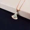 Whole- Diva's Dream s925 Sterling Silver Ceramic Fan Charm Pendant Short Chain Necklace For Women Jewelry301N