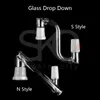 2019 Ny drop down Glass Adapter Man till Man Kvinna 14mm 18mm Glas Dropdown Adapter Glas DAB Rig Rigar Bong Adaptrar