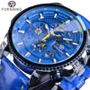 ForSining Automatic Men Watch Casual Golden Date Polish Black Leather Belt Mechanical Watches Waterproof Clock Relogio Masculino2664