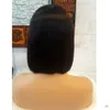13x4 parrucca di frangia bob dritta con frangia corta pizzo anteriore parrucche per capelli umani remy brasiliano 130 150 densità rapporto medio sbiancato1547777