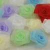 30 sztuk Organza Wstążka Kwiaty Rose Wedding Decorations Craft Aplikacje A070