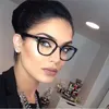 Hurtownie Ramka Wyczyść Obiektyw Myopia Nerd Czarne okulary Dwa Tone Nit Eyeglasses Ramki Kobiety