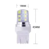 عالية الجودة 10PCS / LOT أضواء T20 7443 ستروب فلاش 12 SMD 2835 LED سيليكون أضواء عكس ضوء الفرامل وقوف السيارات مصباح أبيض أحمر أضواء السيارات