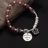Fashion-y bijoux S925 bracelets en argent sterling cristal rose naturel gland bacelets classique pour les femmes de la mode chaude