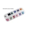 Nail Art armazenamento caso Pedrinhas Gems Acessórios Limpar plástico vazio Container Para Pedrinhas contas Organizer Box