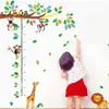 Cartoon Giraffe Affe Bäume Höhe Wand Aufkleber Baby Zimmer Kunst Wandbild Wasserdichte Wand Aufkleber Home Decor Wand Aufkleber