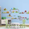 Cartoon Cars Highway Track Muurstickers Voor Kinderen Kamers Sticker Kinderspeelkamer Slaapkamer Decor Wall Art Decals