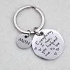 Everything I Am To Be Dad Mom Metal Letter Key Chain Rings for Men Women Car Keys Ring Pendant Thank You Mother's Day Birthday Gift Wholesale Stainless Steel