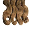 Onda do corpo Não Remy Cabelo Brasileiro Na Fita Invisível PU Trama Da Pele 80 pcs Fita Na Extensão Do Cabelo Humano Duplo Desenhado Adesivo 200G