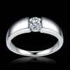 Ny Ankomst Drop Shipping Silver Color Wedding Ring Engagement Rings Zirconia Anel Smycken Kvinnor Kärlek Gift Partihandel