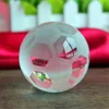 Modello di baseball in cristallo Ornamento artigianale Sfera da 6 cm Biglie di vetro decorative Palline Home Office Desktop Decorazioni fai da te Artigianato Regalo