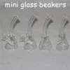 Mini Nargile Cam Beher Dab Rig Bong Heady Bongs Su Borusu Yağ Kuleleri Balmumu Sigara Nargile Bisbler Borular ile 10mm Bowl