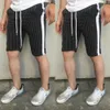 New Mens Tracksuit Bottoms Skinny Joggers Sweat Pants Striped short Trousers Male Pencil Pants