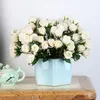 10 Adet başına lot simülasyon 5 çatal kıvlanma kenarı gül yapay çiçek düğün dekorasyon ev dekor küçük bir demet sahte çiçek fabrika doğrudan
