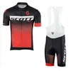 SCOTT takım Bisiklet Kısa Kollu jersey önlüğü şort setleri yeni bisiklet giysileri yaz erkek Nefes Hızlı Kuru spor Q60932