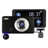 3CH CAR DVR Driving Video Cam Vehicle Data Recorder 4 "Full HD 1080P Front + Bak + 360 ° Roterbar Avtagbar Lins 170 ° 140 ° 120 ° FOV