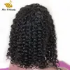 Kort Bob Wig Deep Wave Curl Curly Lacewig Virgin Human Hair Front Lace Paryk 13x6 DeepPart