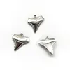 100st Shark Teeth Antique Silver Charms hängsmycken DIY för halsbandsarmband örhängen retro stil 17 16mm2113