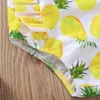 Crianças abacaxi Impresso Swimsuit Baby Girl Melancia Uma peça Swimwear das meninas da praia Verão Ternos Ruffles banho 1-4Y