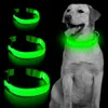 LED köpek yakası güvenlik ayarlanabilir naylon evcil hayvan yakalı metal toka ile yüksek görünürlük gece yürüyüşleri köpekler için yansıtıcı aydınlatma yakaları