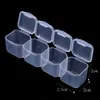 1 Set 28 Slots Empty Nail Storage Box Case For Rhinestones Alloy Parts Organizer Case Storage Beads Jewelry Boxes