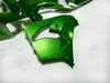 Motorcykel Fairing Kit för Kawasaki ZX9R Ninja 2000 2001 Mörkgrön ABS Plast Race Race Body Reparation Fairings ZX-9R 00 01 ZX 9R