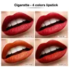 Creative Cigarette Rouge À Lèvres Ensemble 4 Couleurs Mat Longue Durée Étanche Mat Rouge À Lèvres Tube Nude Lèvres Rouges Femmes Maquillage Velours Cosmétique