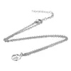 12 Constellation Zodiac Sign Halsband för kvinnor Rostfritt stål Silver Link Chain Leo Libra Aries Circle Hänge Horoskop Astrologi Smycken