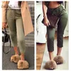 Real Fox Fur Slides Mix Colors Furry Sliders Women Ladies Päl Slippers Toppkvalitetshandel / Partihandel DMD