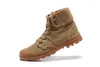 Hot Koop-designer schoen PALLADIUM Martens legergroen Sneakers Comfortabele goedkope Enkellaars Lace Up Canvas Mannen Casual Schoenen gratis verzending