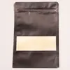 4 Dimensioni Borsa per finestra smerigliata in carta kraft nera Stand up Snack Cookie Sacchetto per tè e caffè Confezione regalo in carta X-mas LX2015