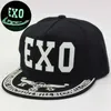 Fashion- Cap Big White Luminous Cap Two-color Fluorescent Cap E X O Letrter Tide Men and Women Hat