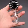 Schwarze rauchende Handpfeifen aus mundgeblasenem Glas, Pyrex-Tabaklöffelpfeife, Mini-kleine Schüssel, einzigartige Topfpfeifenstücke