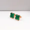 Fourleaf Clover Multicolor örhängen färg titanstål matchande örhängen kontrakterade fritillära smycken hela5917970
