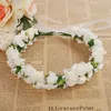 Wedding Rose Flower Crown Artificial PE Flower Wreaths Bride Hairband Festival Travel Beach Hair Accessory White Floral Garland