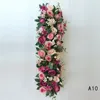 Arco artificiale Fiore Fila 100 cm Lunghezza Peonie di seta fai da te Rose Fiori di simulazione Righe Centrotavola matrimonio Sfondo decorativo4540096