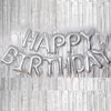 100Sets/lot 16inch HAPPY BIRTHDAY Aluminum Film Balloons Birthday Party Decoration Colors Balloon Gold Silver 13 pcs/set