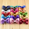 New Xmas silk ribbon Sequin Bows WITH CLIP Embroidery Sweet Gift Hairgrips For Girl Children Cute Small Hairpins Kids Hair Accesso1850471