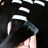 20st Natural Color Lim Hudhår Inslag Tejp i mänskliga hårförlängningar raka indiska hårväv 18-24 Bellahair