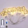 100LED 200led 300led cortinas de luz de Cordas Fada do fio de cobre Luz Cordas Garland USB corda das luzes de Natal Decoração do feriado