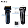 Kemei 2 Blades Razor Electric Electric Shavers for Uomo Riattibile ricaricabile Razor Portable Razor Sideburns Cutter D403031119