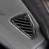 Carbon Fiber Car-Styling Dashboard Luftkonditionering Utlopp Ventram Dekorativ täckning Klistermärke Trim för BMW X5 X6 E70 E71 F15 F16 Accessorie