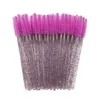 50PCs glänsande disponibel ögonfrans applikator Wands Curler Brush Set Mascara Ögonbryn Spoolers Comb Wands Spoolies Borstar