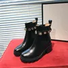 Fashion Boots Buty damskie luksusowe obcasy zimowe but martin botki śnieżne dla miłośników czarnych haftowanych skórzanych botków na buty na pięcie Kobiety Wysokiej jakości but